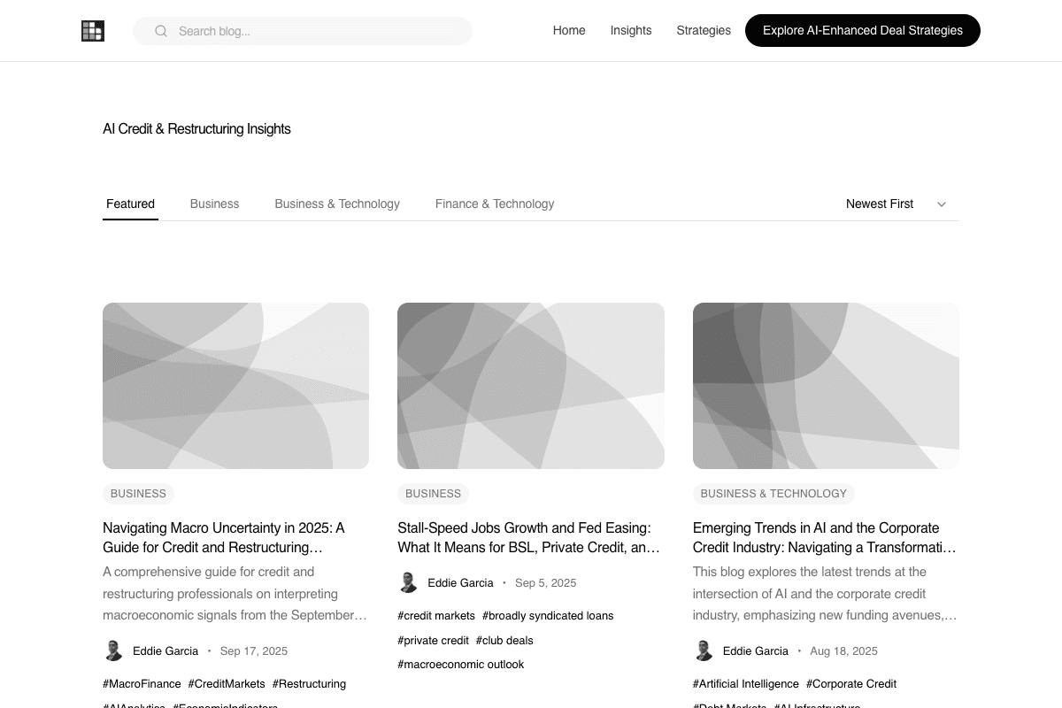 FinAI Solutions blog screenshot